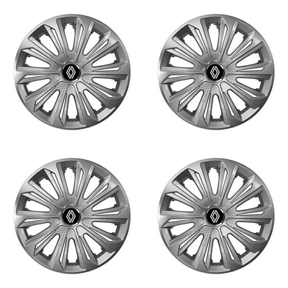 Set 4 capace roti Strong silver varnished R16 Compatibil Cu Renault Nou