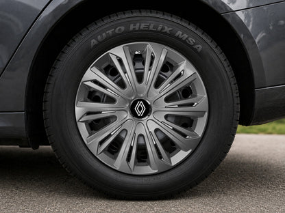 Set 4 capace roti Strong silver varnished R16 Compatibil Cu Renault Nou