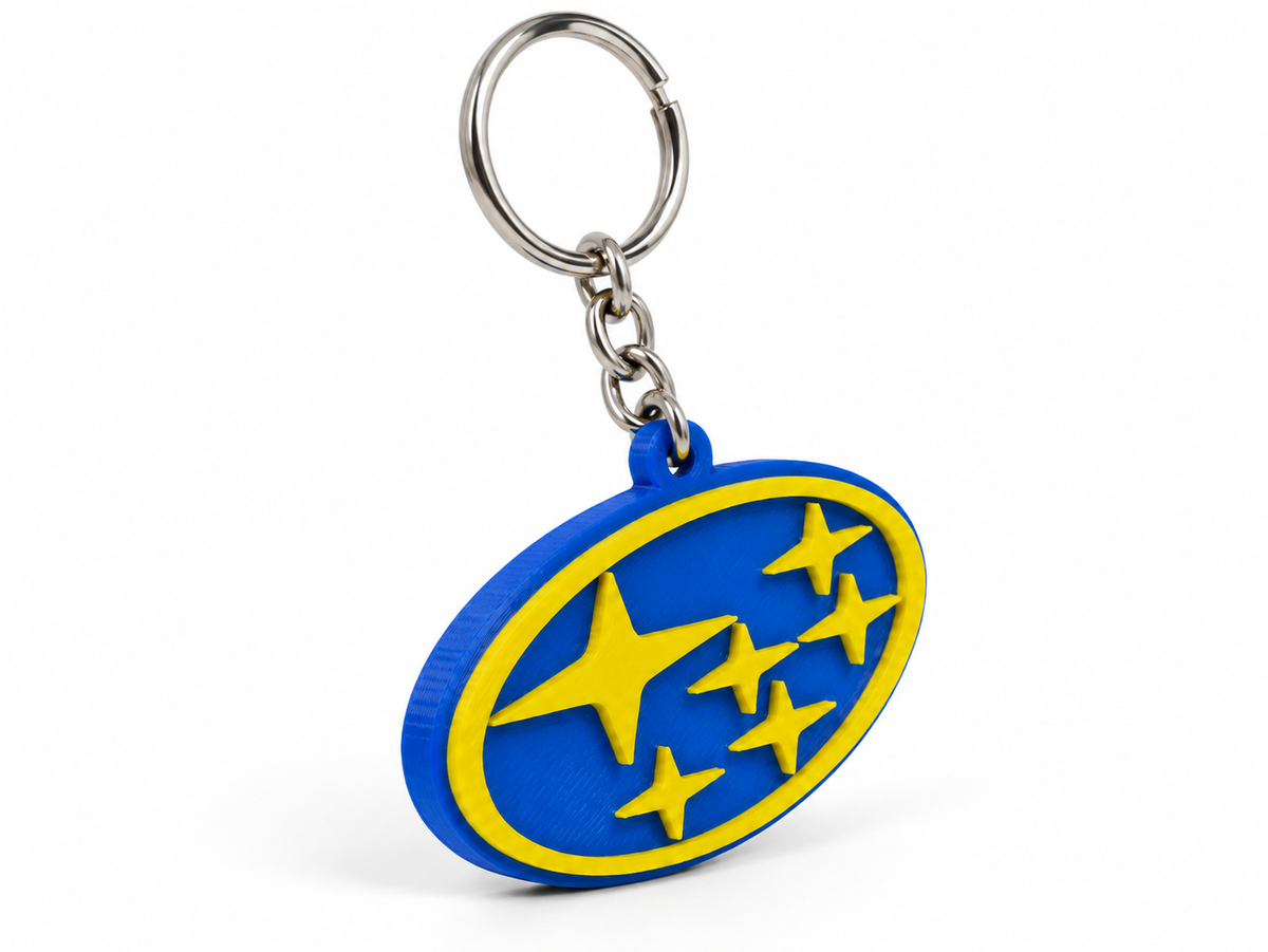 Breloc auto Subaru cu lanț și inel