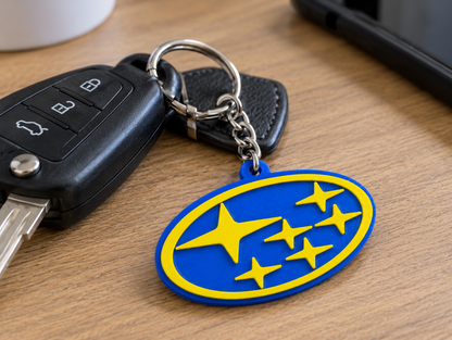 Breloc auto Subaru cu lanț și inel