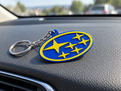 Breloc auto Subaru cu lanț și inel