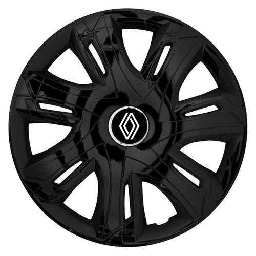 Set 4 capace roti Supernova black laquered R14 Compatibil Cu Renault Nou