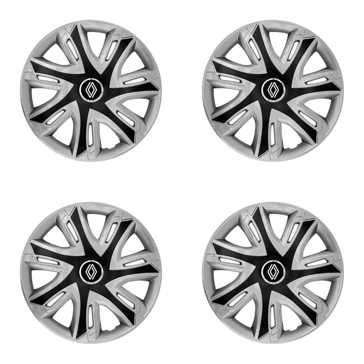 Set 4 capace roti Supernova silver&black R16 Compatibil Cu Renault Nou