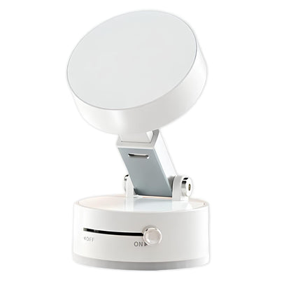 Suport Magnetic Auto pentru Telefon, Flippy, cu Ventuza, Pliabil și Retractabil, Fixare prin Vid și Magnet, Rotativ 360°, Alb