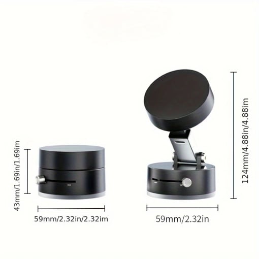 Suport Magnetic Negru cu Ventuza si Brat Reglabil Pentru Audi