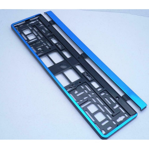 License Plate Holder with Blue Frame