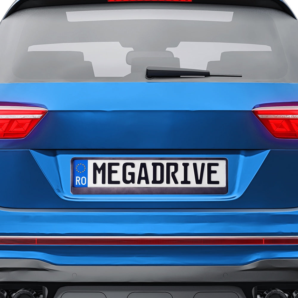 SUPORT NUMAR INMATRICULARE MEGA DRIVE METALIZAT GRAPHITE 1 BUC-Digital Muresan SRL