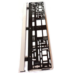 Black License Plate Holder with Chrome