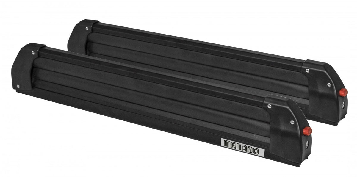 Menabo Silver Ice BLACK síléc- és snowboardtartó keresztlécen, 6 pár síléchez / 4 snowboardhoz