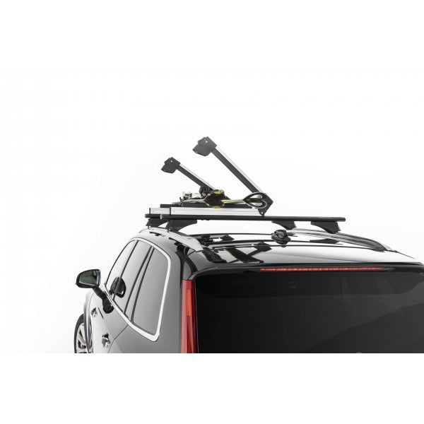 Suport schi snowboard Menabo Yelo 4 Silver pe bare transversale, 4 perechi ski / 2 snowboard
