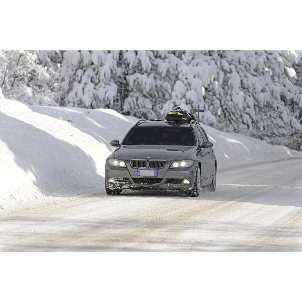 Suport ski si snowboard Menabo Aconcagua cu prindere magnetica, 3 perechi ski / 2 snowboard
