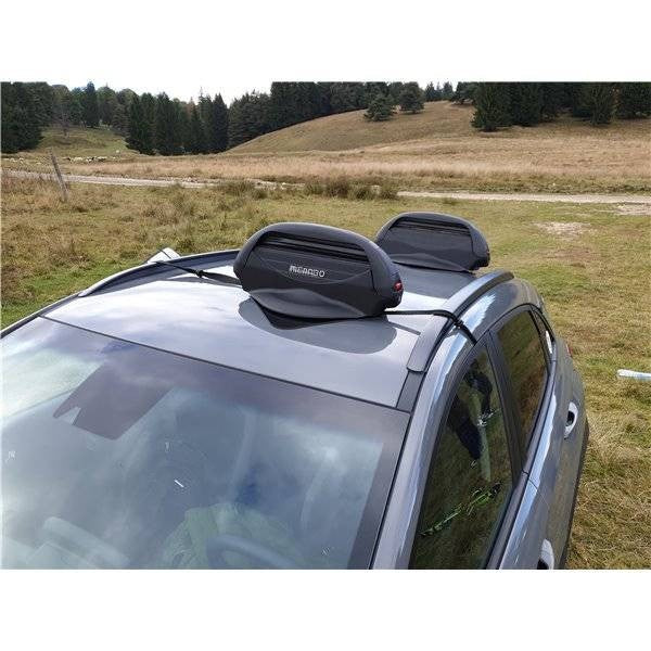 Suport ski si snowboard Menabo Aconcagua cu prindere magnetica, 3 perechi ski / 2 snowboard