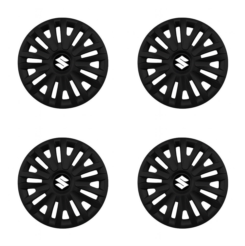 Set 4 capace roti potrivite jantelor de 14 inch compatibile SUZUKI, Model - 217 Black