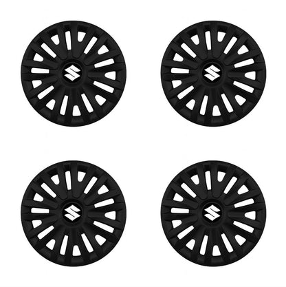 Set 4 capace roti potrivite jantelor de 14 inch compatibile SUZUKI, Model - 217 Black
