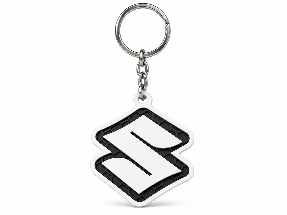 Breloc auto Suzuki logo cu lanț și inel
