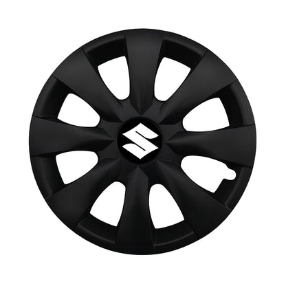 Set 4 capace roti potrivite jantelor de 15 inch compatibile SUZUKI, Model - 316 Black Edition