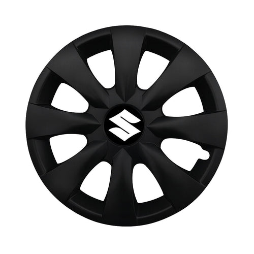 Set 4 capace roti potrivite jantelor de 15 inch compatibile SUZUKI, Model - 316 Black Edition