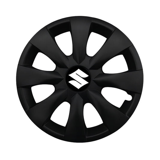 Set 4 capace roti potrivite jantelor de 15 inch compatibile SUZUKI, Model - 316 Black Edition