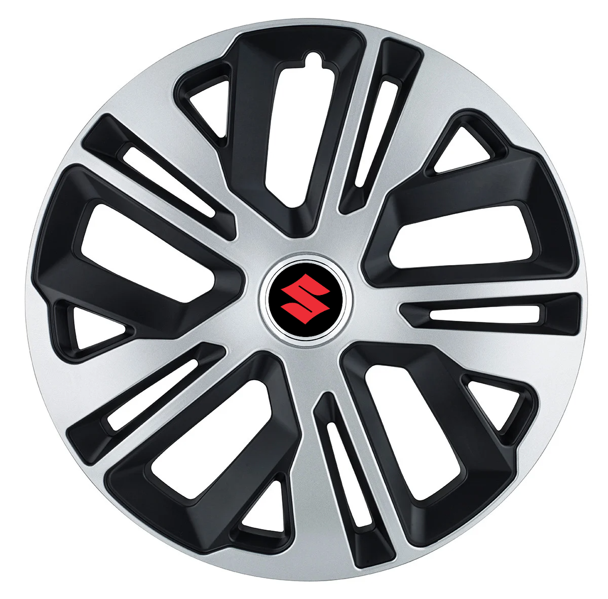 Set 4 Capace Roti, model 15 Inchi (R15) Raven Gri-Negru, Compatibile Cu Suzuki