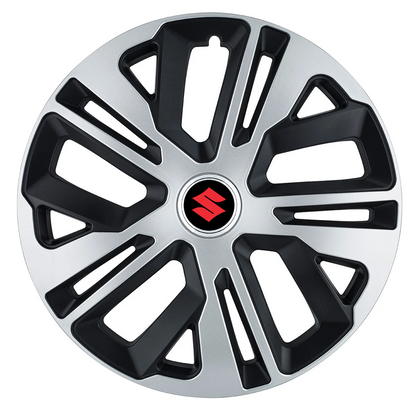 Set 4 Capace Roti, model 14 Inchi (R14) Raven Gri-Negru, Compatibile Cu Suzuki