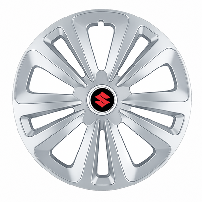 Set 4 Capace Roti Terra Gri R14, pentru Suzuki
