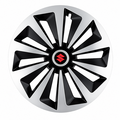 Set 4 capace roti Fox Gri-Negru R14 Compatibil Cu Suzuki