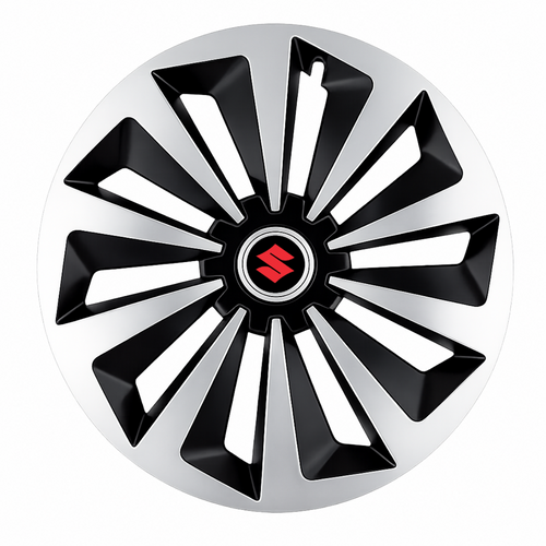 Set 4 capace roti Fox Gri-Negru R14 Compatibil Cu Suzuki