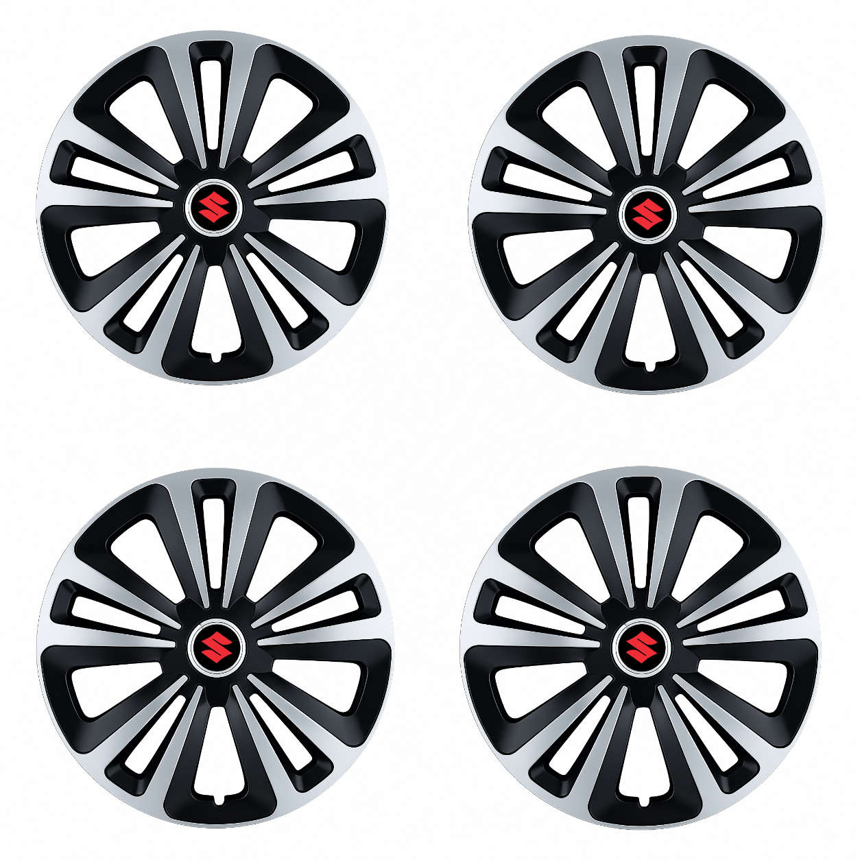 Set 4 Capace Roti Terra Gri-Negru R15 Compatibil Cu Suzuki