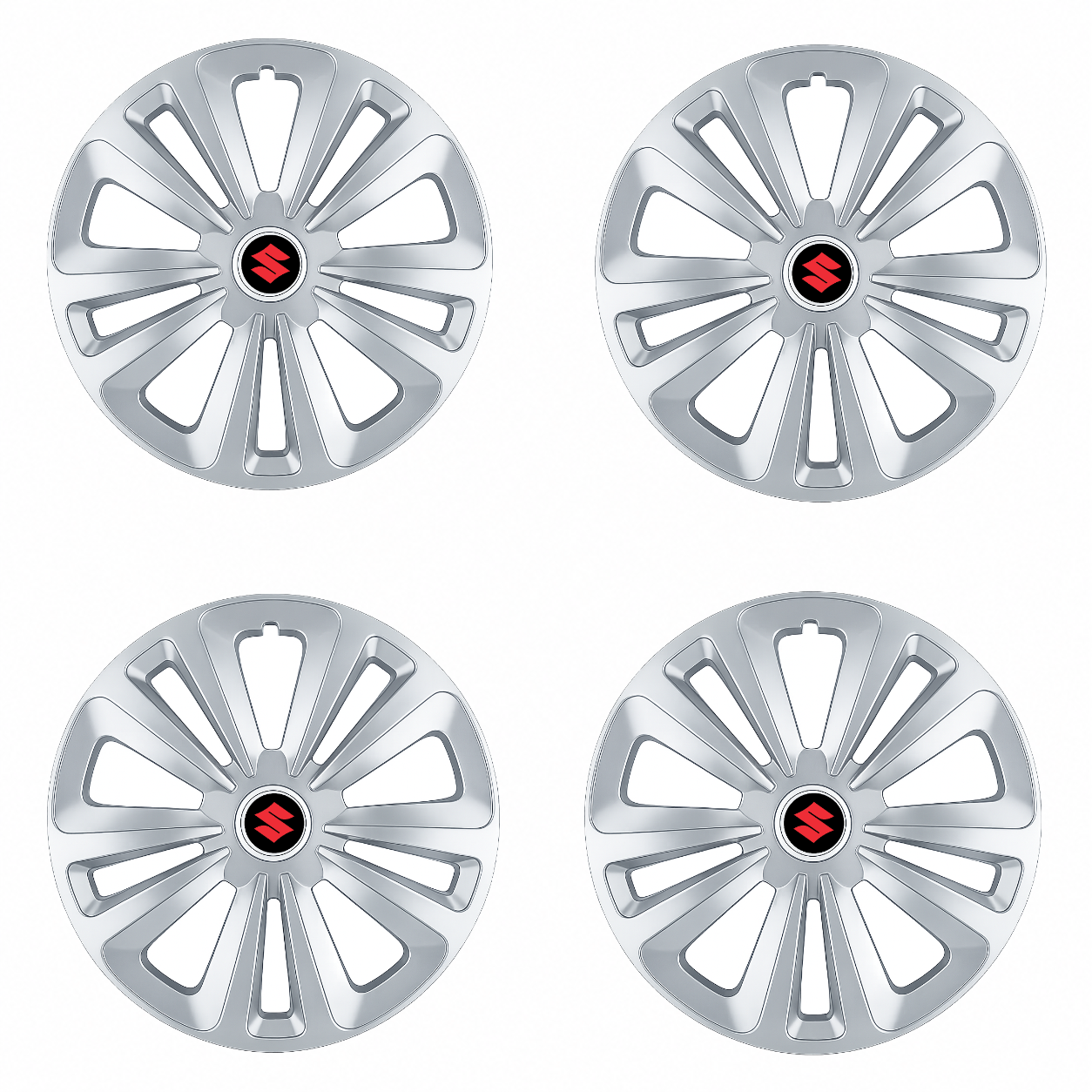 Set 4 Capace Roti Terra Gri R15 pentru Suzuki