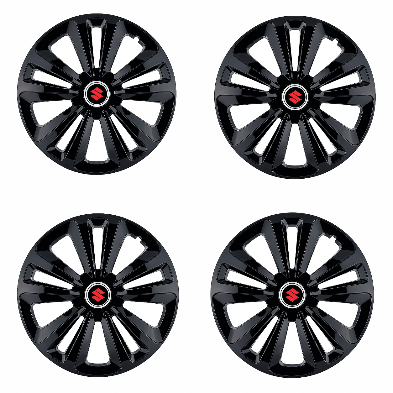 Set 4 Capace Roti Terra Negru R15, pentru Suzuki