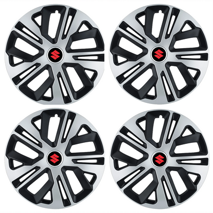 Set 4 Capace Roti, model 14 Inchi (R14) Raven Gri-Negru, Compatibile Cu Suzuki