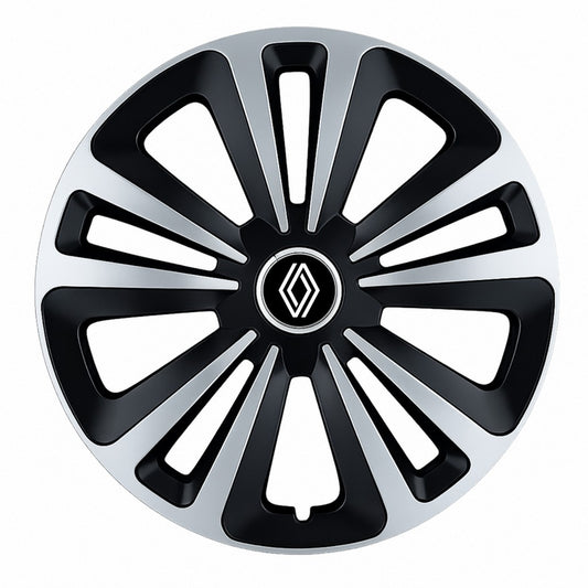 Set 4 Capace Roti Terra Gri-Negru R14, Compatibil Cu Renault Nou