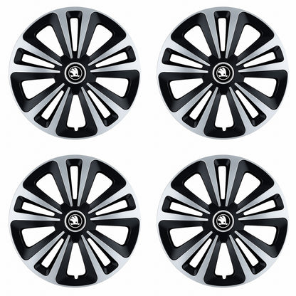 Set 4 Capace Roti Terra Gri-Negru R16, Compatibil Cu Skoda Nou