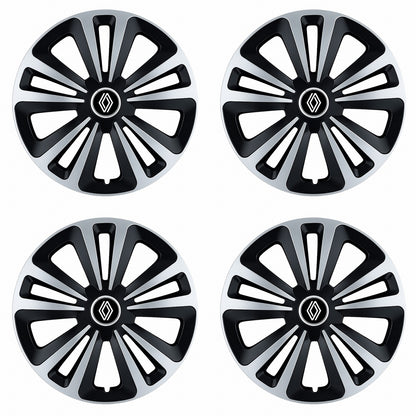 Set 4 Capace Roti Terra Gri-Negru R16, Compatibil Cu Renault Nou