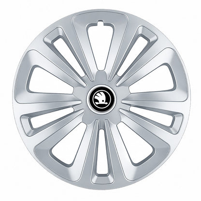 Set 4 Capace Roti Terra Gri R14, pentru Skoda Nou