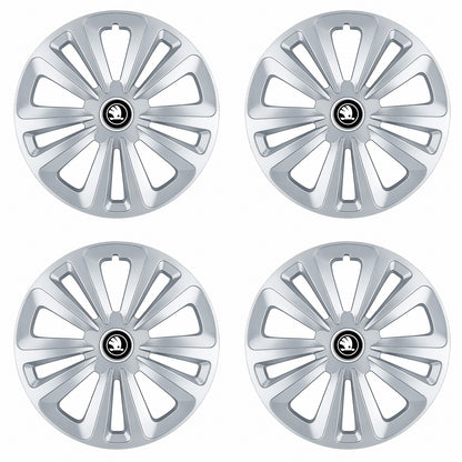 Set 4 Capace Roti Terra Gri R16, pentru Skoda Nou