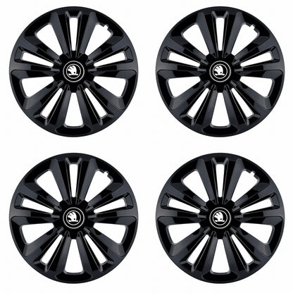 Set 4 Capace Roti Terra Negru R16, pentru Skoda Nou