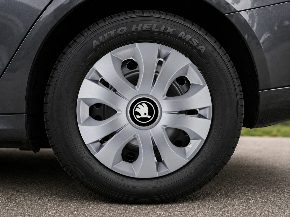 Set 4 Capace Roti, potrivite jantelor de R17, Compatibil Cu Skoda Nou, model top crom