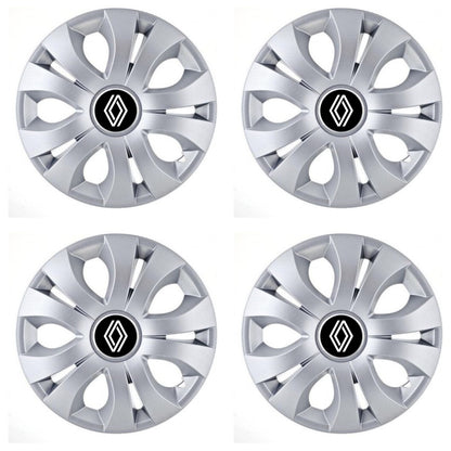 Set 4 Capace Roti, potrivite jantelor de R14, Compatibil Cu Renault Nou, model top crom