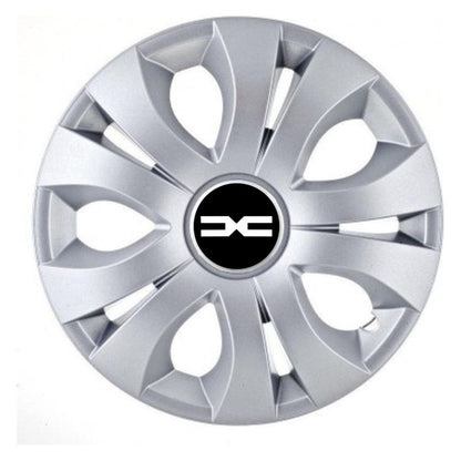 Set 4 Capace Roti, potrivite jantelor de R15, Compatibil Cu Dacia Nou, model top crom
