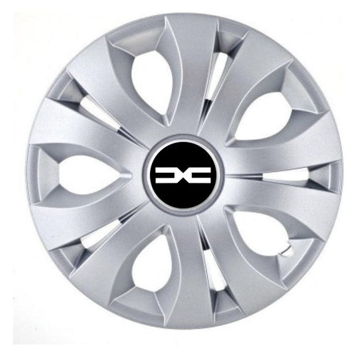 Set 4 Capace Roti, potrivite jantelor de R15, Compatibil Cu Dacia Nou, model top crom