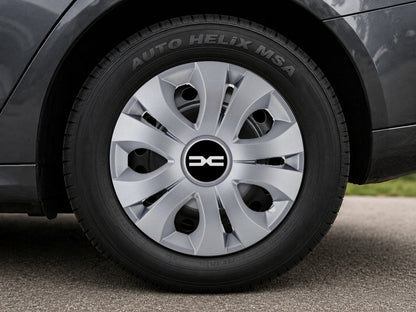 Set 4 Capace Roti, potrivite jantelor de R16, Compatibil Cu Dacia Nou, model top crom