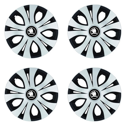 Set 4 Capace Roti Top Gri-Negru R14, Compatibil Cu Skoda Nou