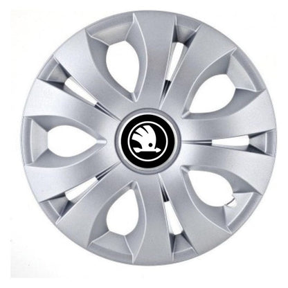 Set 4 Capace Roti 16 inchi (R16), Compatibil Cu Skoda Nou, model Top Gri
