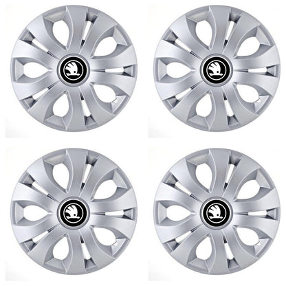 Set 4 Capace Roti 16 inchi (R16), Compatibil Cu Skoda Nou, model Top Gri