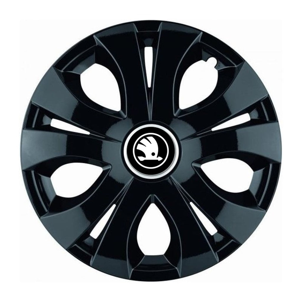 Set 4 Capace Roti Top Negru R14, Compatibil Cu Skoda Nou