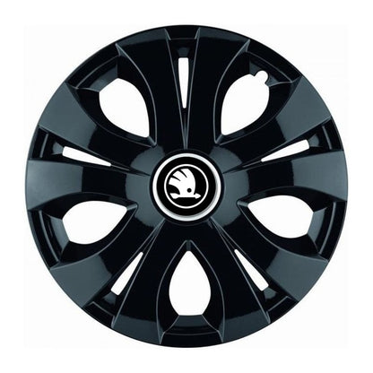 Set 4 Capace Roti Top Negru R14, Compatibil Cu Skoda Nou