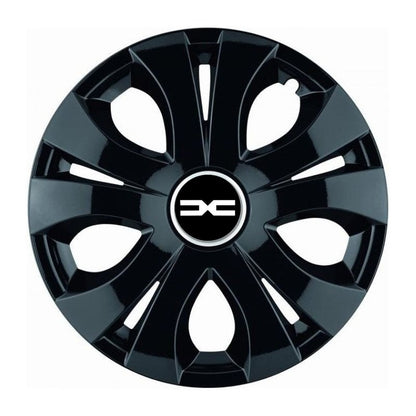Set 4 Capace Roti Top Negru R15, Compatibil Cu Dacia Nou