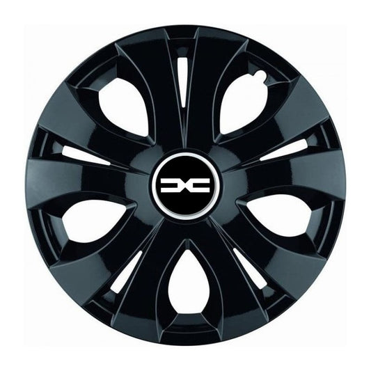 Set 4 Capace Roti Top Negru R15, Compatibil Cu Dacia Nou