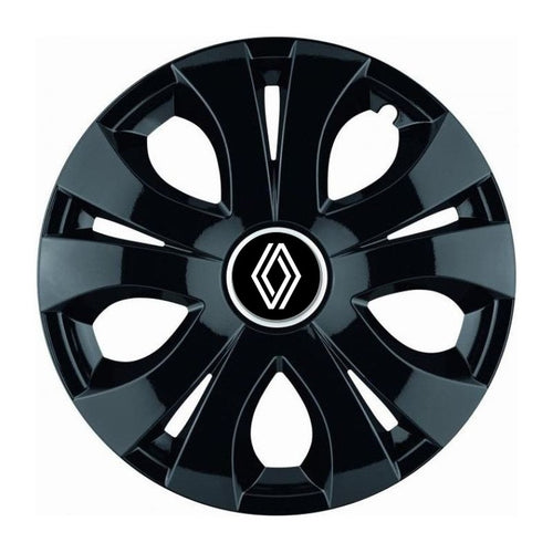 Set 4 Capace Roti Top Negru R15, Compatibil Cu Renault Nou